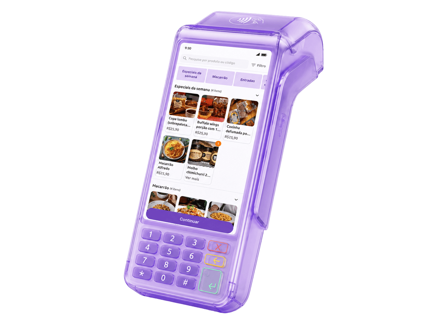 Máquina POS da Cooki emitindo nota fiscal