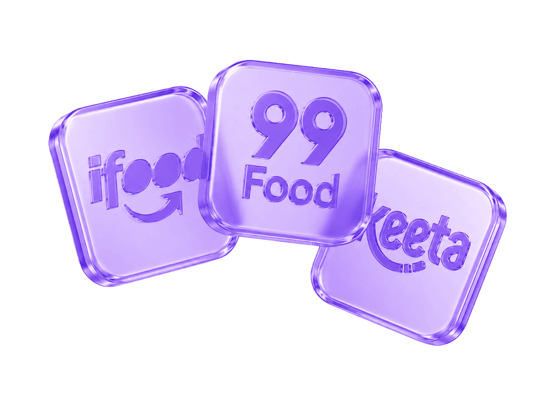Integrações da Cooki com iFood, 99Food e Keeta